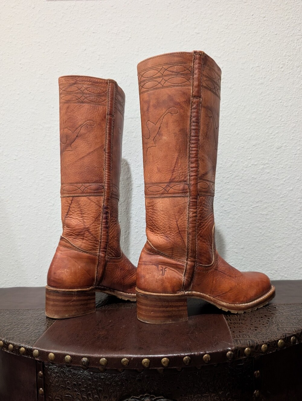 FRYE Campus Horse stitching Boots Size 7 Women's - Picture 2 of 16